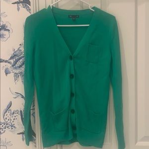 Gap green button cardigan